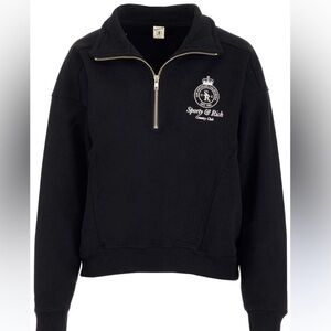 SPORTY AND RICH CROWN QUARTER ZIP